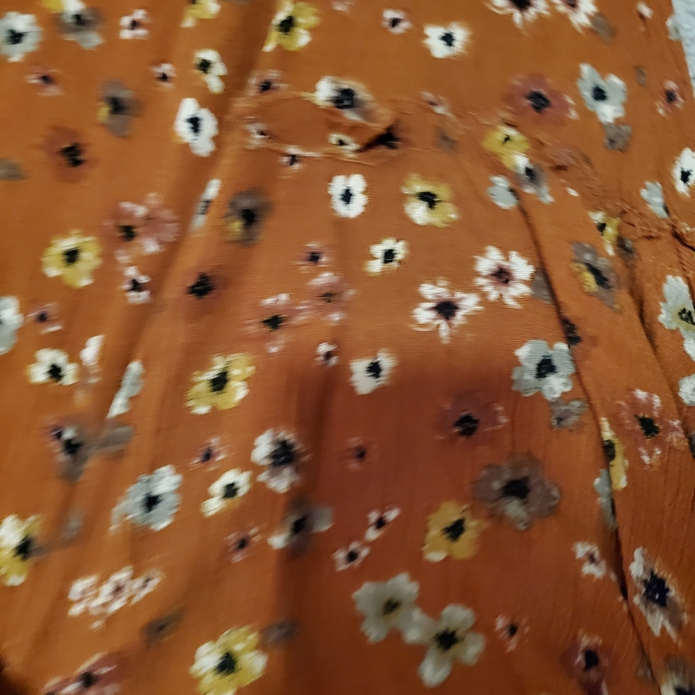 Millibon Floral Mini Dress in Orange and White - Picture 6 of 8